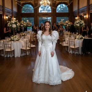 VINTAGE  18TH CENTURY ROCOCO INSPIRED  WEDDING GOWN